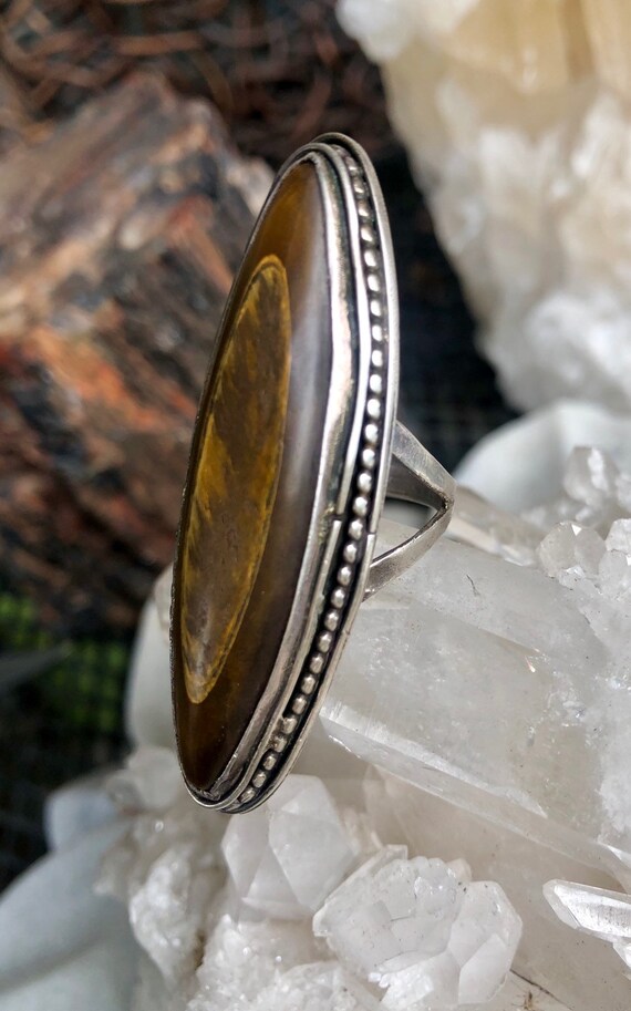 1930s Old Native American Sterling Silver Tigers … - image 4