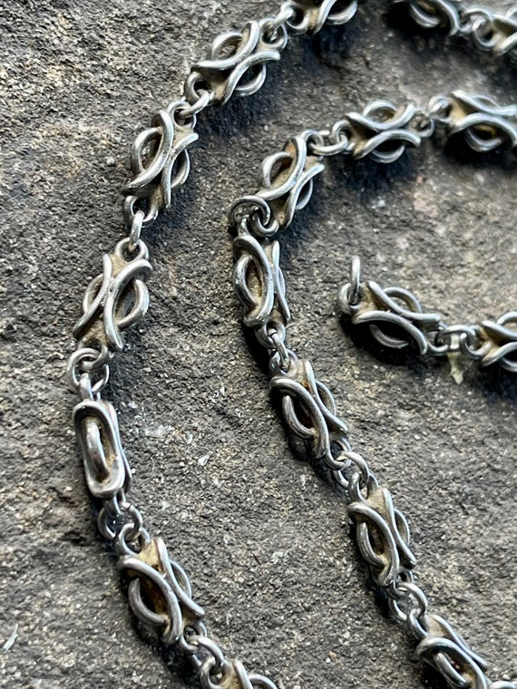 Artisan Three Dimensional Sterling Silver Link Vi… - image 8