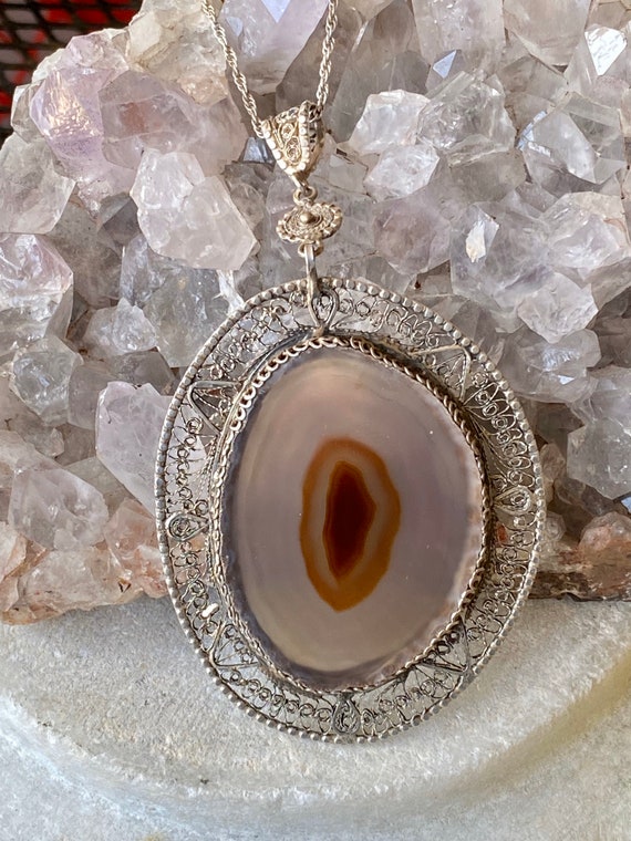 Stunning Art Nouveau Sterling Silver Filigree Sli… - image 2