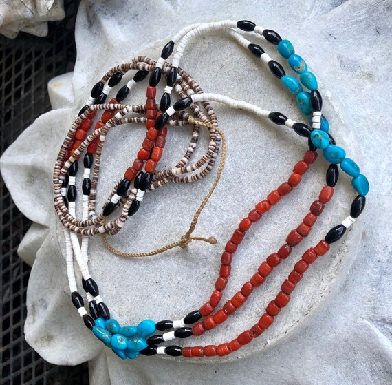 Native American  Multi Stone Turquise Onyx Shell … - image 5