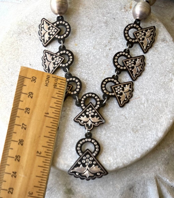 Unique Carved Red Cinnabar Sterling Silver Vintag… - image 3