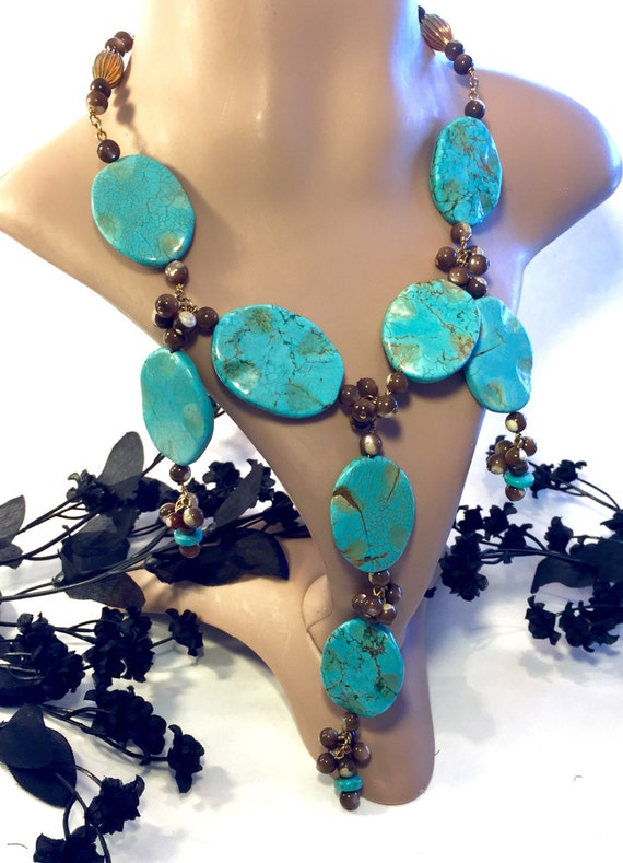 Bold and Beautiful RunWay Genuine Turquoise Mothe… - image 2