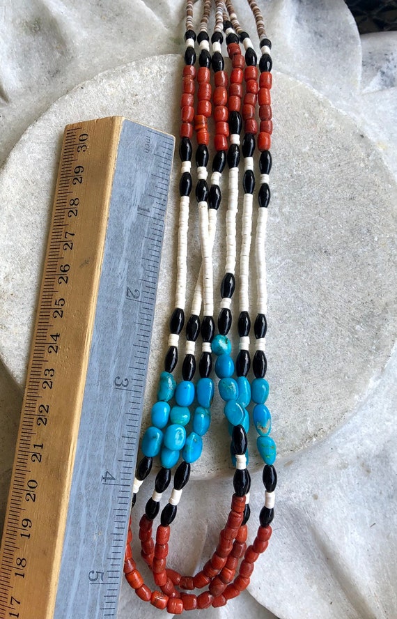 Native American  Multi Stone Turquise Onyx Shell … - image 2