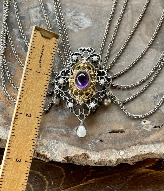 Beautiful Art Nouveau Austro Hungarian Amethyst P… - image 6