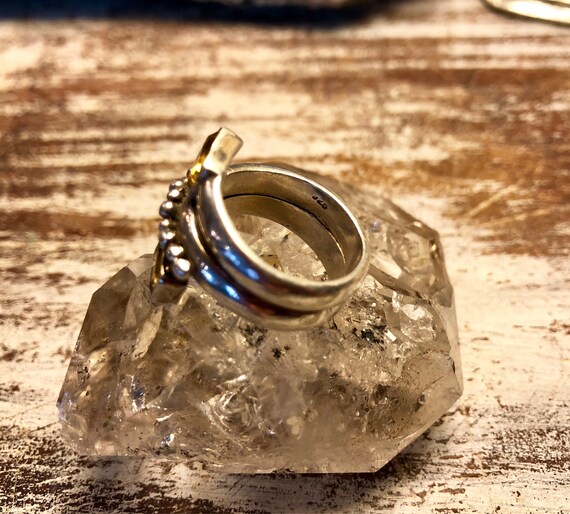 Beautiful Sterling Silver Citrine Modernist Vinta… - image 4