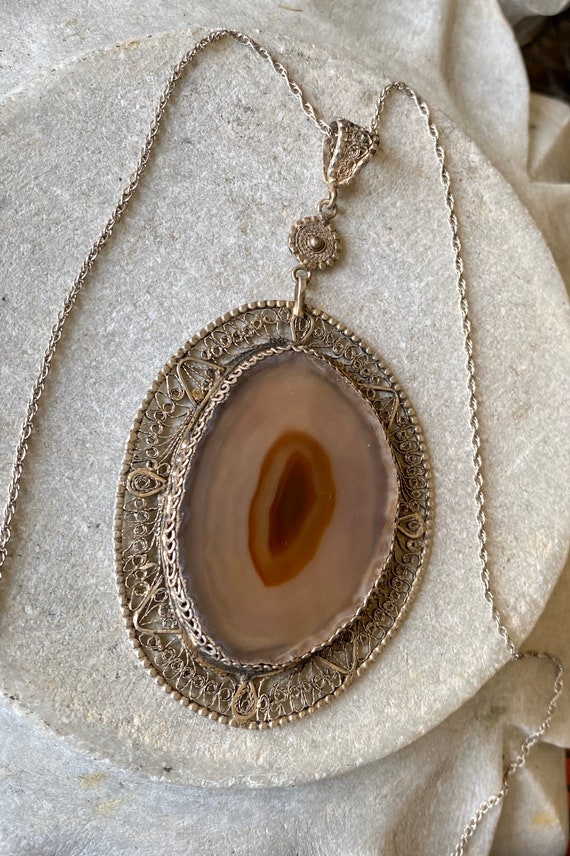 Stunning Art Nouveau Sterling Silver Filigree Sli… - image 7