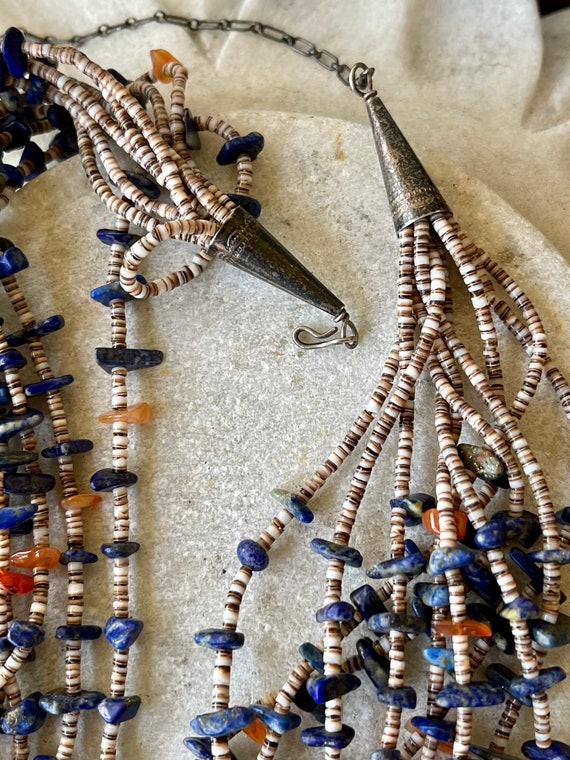 Beautiful Native American Heshi Bead Blue Lapis C… - image 3