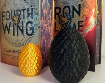 Fourth Wing Inspired Dragon Eggs – Bookshelf & Fantasy Decor Gold Black – Gift for Book Lovers – Andarna Tairn Dragons – Booktok