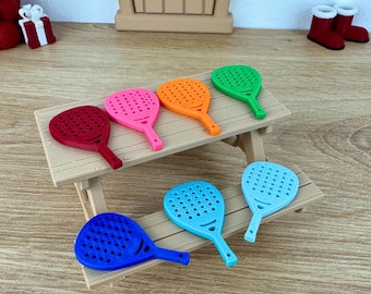 Gnome Padel Racket Mini | Miniature Padel Racket for Gnomes | Gnome Christmas Accessories | Advent Color Selection | Dollhouse 3D Print
