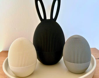 Modern Easter egg | 3D-printed Easter decoration | Minimalist Easter egg with/without ears | Sustainable gift box | Easter gift