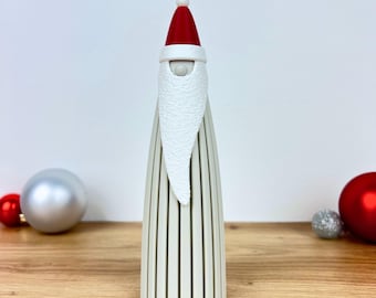 Modern Santa Claus customizable in 19 colors - 17 cm - 3D printed - Minimalist Christmas figure, sustainable decoration - X-Mas