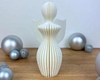 Modern angel Christmas decoration | Minimalist angel figurine 13 cm | 3D printed decorative angel in Scandi & Japandi style
