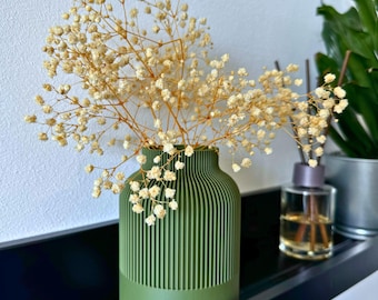 Modern Japandi-style vase – minimalist 3D decoration for dried flowers