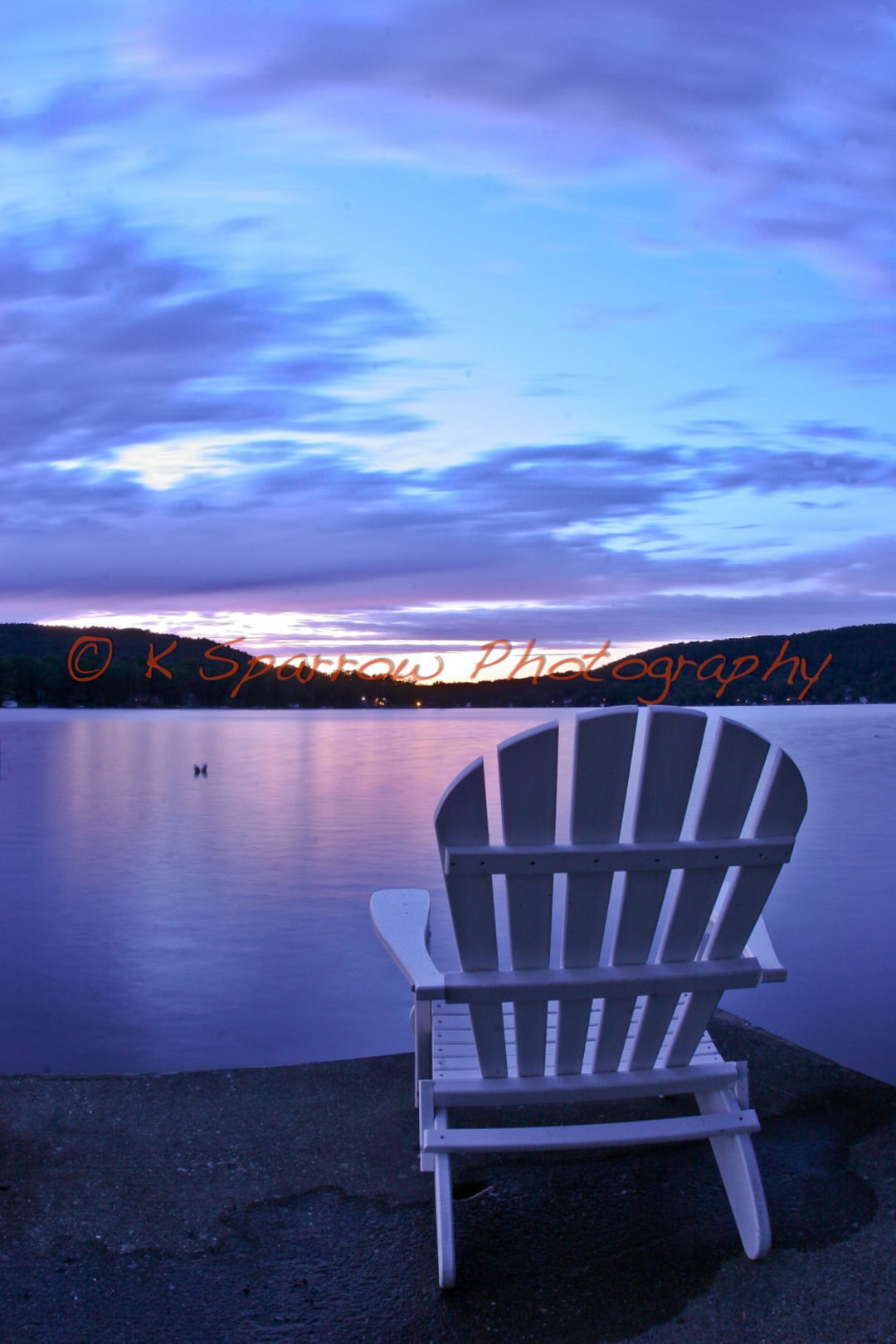 Culver Lake New Jersey Photograph Sunset Adirondack Etsy