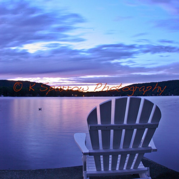 Culver Lake, New Jersey, photograph, sunset, adirondack, mountains