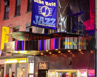 Blue Note Jazz Club - photographic image of an iconic New York City jazz club