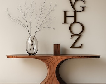 Modern Walnut Console | Handcrafted Minimalist Entryway Table | Custom-Designed Furniture
