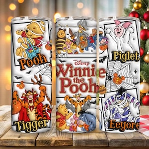 3D Inflated Friends Cartoon Movie 20 oz Skinny Tumbler Wrap Sublimation Design, Scary Horror Halloween 20 oz Skinny Tumbler, Digital File