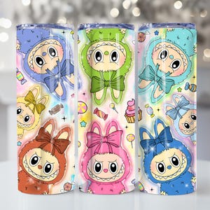 Monster cartoon 20oz beker wrap, pop cartoon 20oz magere beker wrap png, perfect cadeau voor kinderen png, stripfiguur, instant download