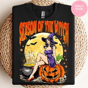 Retro Season Of The Witch Png, Girls Will Be Girls Png, Feeling Witchy Png, Girly Halloween Png, Witchy Vibes Png, Witches Halloween Png