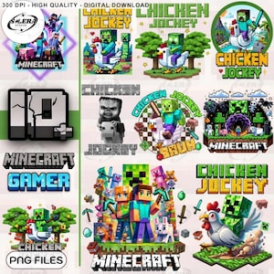 Squad Cartoon Style of Movie Main Characters Bundle Png, Pixel Gamer Squad Shirt Png, Trending Movie Png, Game Character Shirt