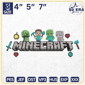 Gamer Graphics Embroidery Design, Pixel Gamer Embroidery Design, Funny Pixel Game Embroidery Design, Instant Download