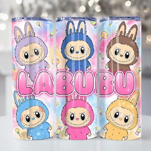 Trending Cartoon Doll And Friends Png, Funny Cartoon Doll Character 20oz Skinny Tumbler Wrap PNG, Perfect Gift for Kids, Instant Download