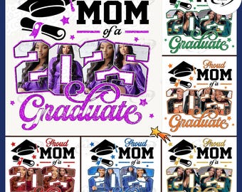 Proud Family Graduation Insert Photos Editable Canva Template, Graduation Senior 2025 Canva Editable Png, Proud Mom 2025, Digital Download