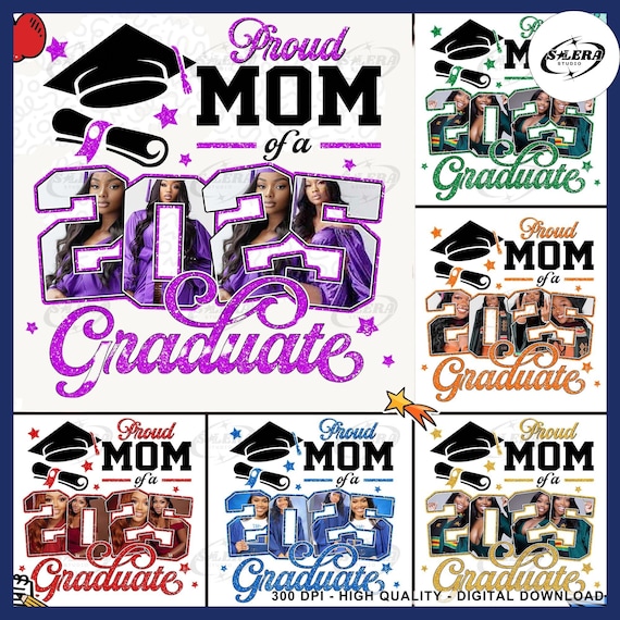 Proud Family Graduation Insert Photos Editable Canva Template, Graduation Senior 2025 Canva Editable Png, Proud Mom 2025, Digital Download