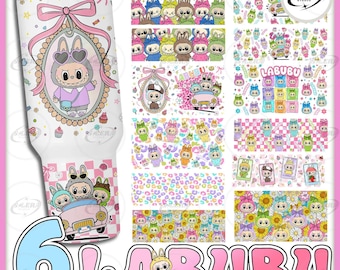 Bundle Cartoon Tumbler 40 Oz Png, Funny Catoon Tumbler Png, Trending Cartoon 40oz Skinny Tumbler Wrap, Doll Characters Tumbler Gift for FR
