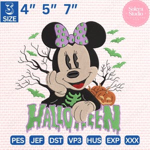 Halloween Mouse Skeleton Embroidery Design, Trick or Treat Machine Embroidery File for Kids, Spooky Season, Instant Download