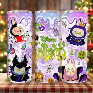 Villians Doll Monster Characters 20oz Skinny Tumbler Png, Funny Cartoon Character Tumbler Design Png, Monster Doll Halloween Tumbler Wrap