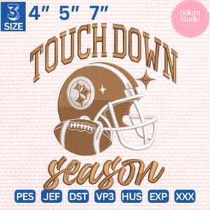 Football Season Embroidery Design: Game Day Machine Embroidery File (Instant Download)