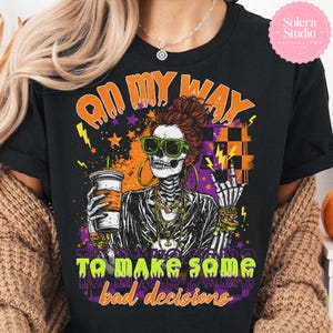 Funny Sarcastic Skeleton Girl PNG: Retro Halloween Design (Digital Download