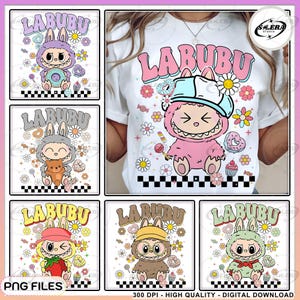 Trending Pink Cartoon Character Bundle Design, Perfect Gift for Kids, Easter Coquette Bow Doll For Kids Girls Png, Funny Easter Day