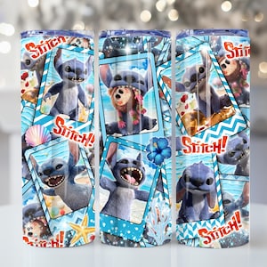 Blue Monster Character 20 OZ Tumbler Wrap Design, Digital Download, Skinny Straight Wrap, Cartoon 20 OZ Tumbler Wrap