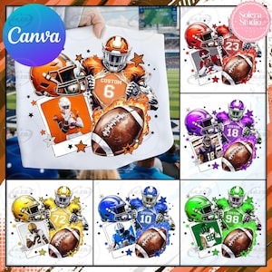 カスタムサッカー写真挿入Canvaテンプレートバンドル（PNG、PDFダウンロード）