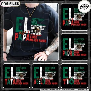 Él Es Papá Png, Spanish Father’s Day Design, Protector Maestro Líder Png, Latino Dad Quote Png, Spanish Dad Png, Padre Png, Digital File