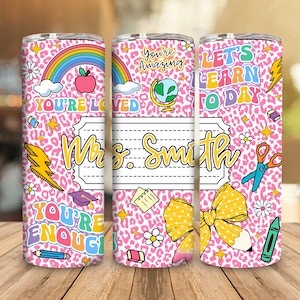 First Day Of School 20 oz Skinny Tumbler Png, Personalized Teacher 20oz Tumbler Design Png, Teacher Life, Back To School, Instant Download