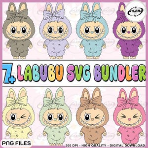 Monster Cartoon Character Svg Png Bundle, Funny Cartoon Png, Perfect Gift for Kids, Coquette Bow Png, Cute Doll For Kids Girls Png
