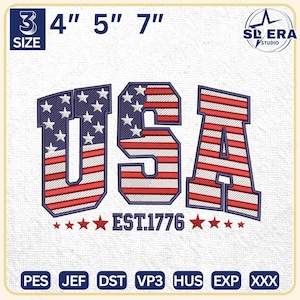 Coquette Bow Patriotic Embroidery Design, 4th Of July Embroidery Design, Retro USA Embroidery Design, Instant Download