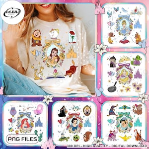 Coquette Bows Princess Png Bundle, Magical Mirror Bow Png, Family Vacation Png, Magical Castle Png, Pink Coquette Bow Png, Princess Cartoon