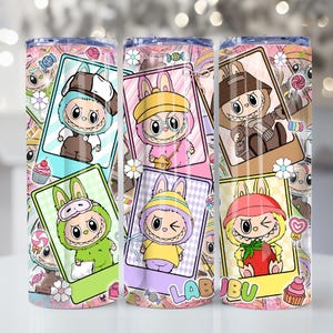 Funny Cartoon Character Tarot Card Wrap Design Png, Trending Pink Cartoon Character Design, Perfect Gift for Kids