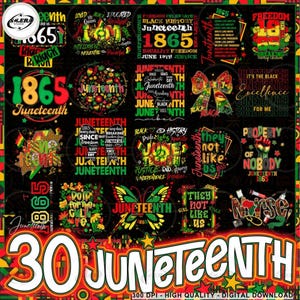 30 They Not Like Us png-bundel, Juneteenth Black History Month, Juneteenth Freedom Shirt Design, 1865 Afro-Amerika kaart png, digitale download