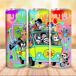 Halloween Cartoon Friends Killer 20 oz bekerontwerp, Halloween Friends-personage 20oz rechte beker, beker png