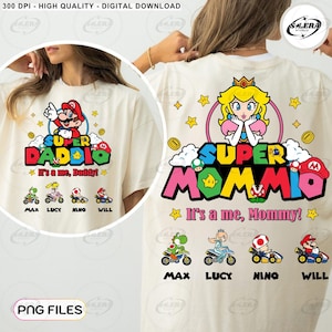 Super Daddio Mommio PNG, Funny Dad Gamer Png, Dad Mom Png, Name Kids Father’s Day Gift Png, Happy Father&#39;s Day Png, Digital File
