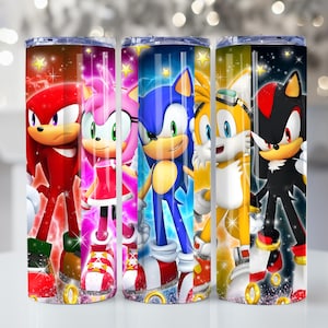 Emballage de film pour verre, gobelet Speedster 20 oz Png, gobelet personnages tendance hérisson, gobelet hérisson, héros du jeu vidéo, fichier pour sublimation