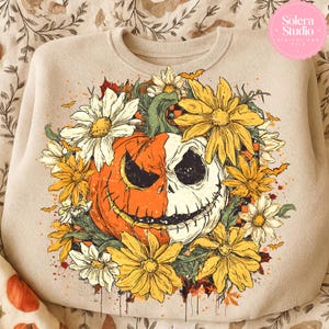 Halloween Nightmare Floral PNG: Spooky Preppy Coquette Digital File