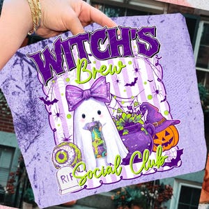 Kawaii Witch&#39;s Brew Ghost PNG: Halloween Soda Can Clipart (Digital Download