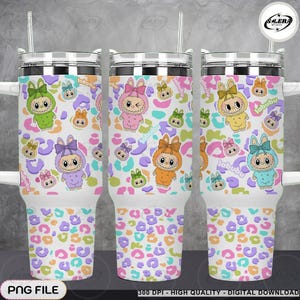 Trending Cartoon 40oz Skinny Tumbler Wrap, Funny Catoon Tumbler Png, Doll Characters Tumbler Gift for Friends, Cartoon Tumbler 40 Oz Png